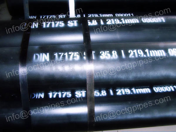DIN17175 heat resistant steel pipe lines