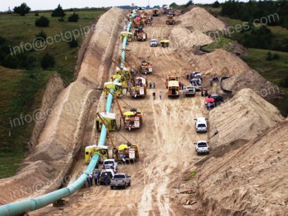 the installation of high pressure pipeline